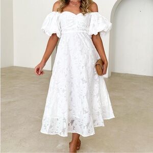 Gingham & Heels White Dress